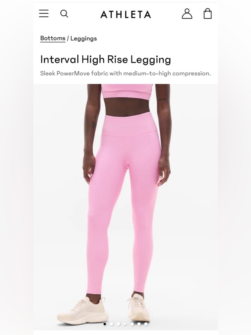 NWT! Athleta Interval High Rise Legging — Waterlily Size Medium
